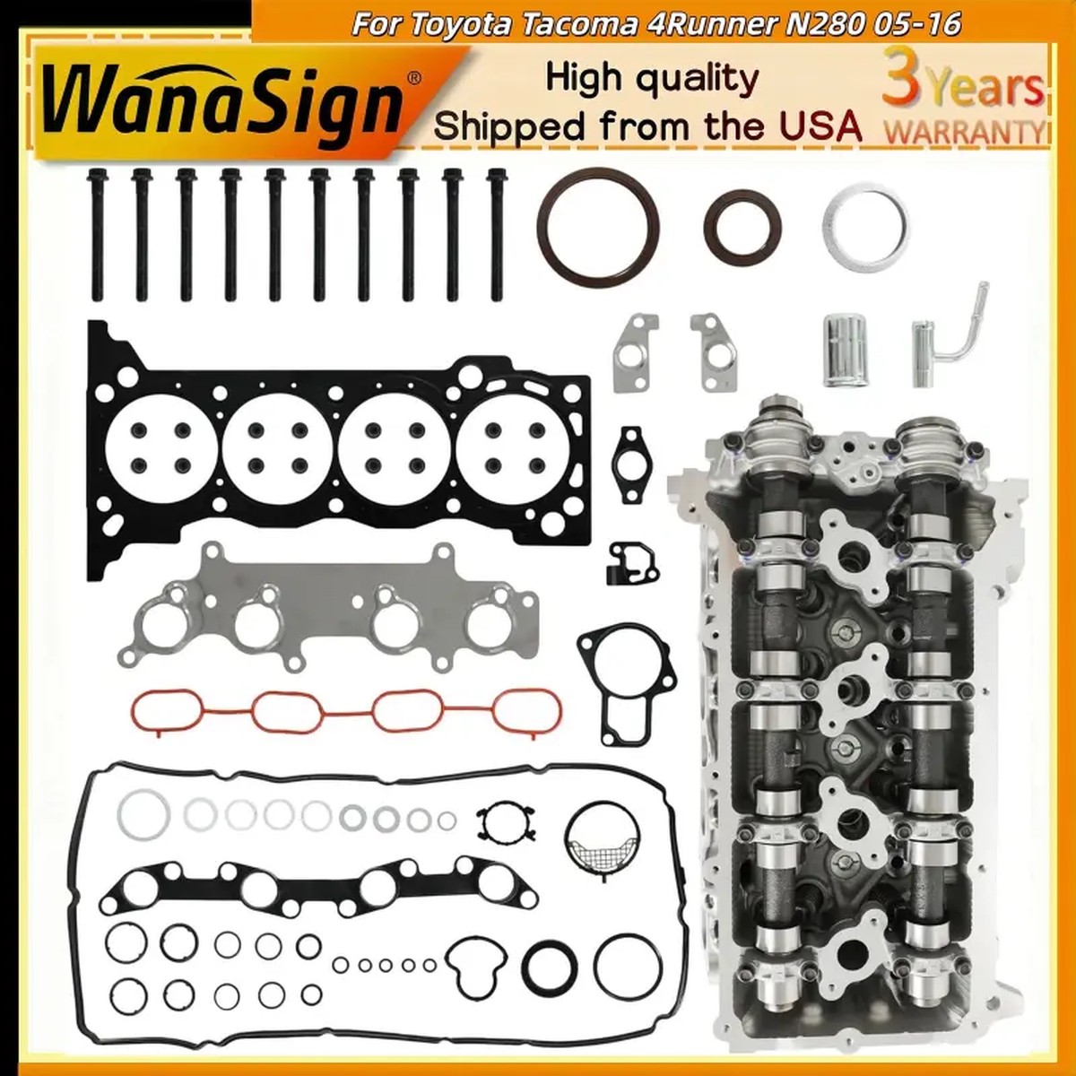 2TR-FE 2.7 Gasket Timing Cylinder Head Assy For Toyota Tacoma 4Runner N280 05-16