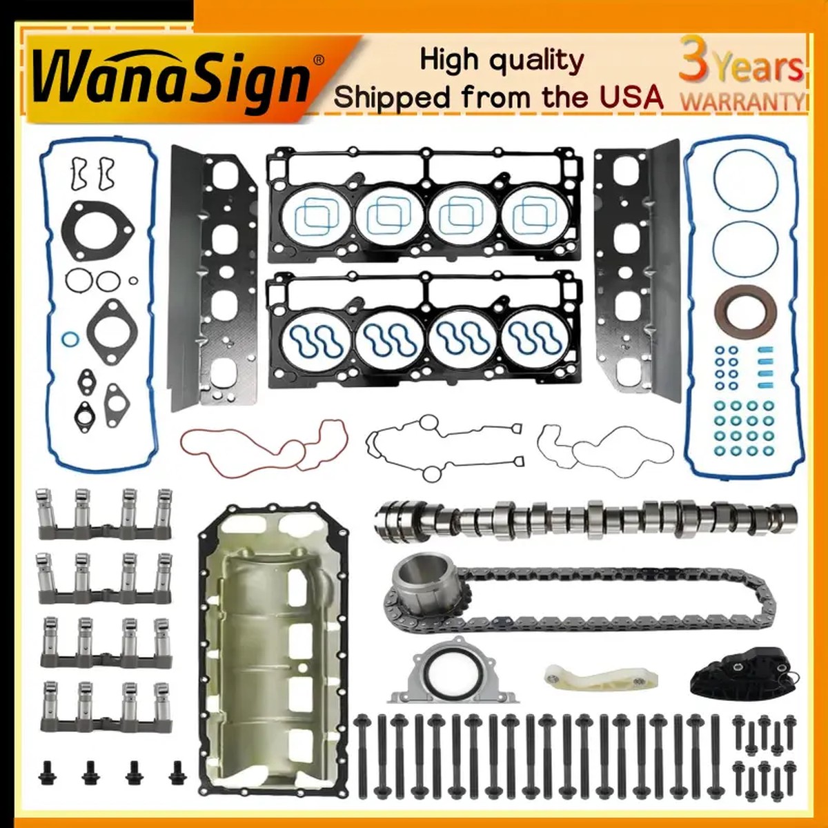 5.7L Engine MDS HEMI Lifters Camshaft Kit For Chrysler Dodge Jeep 2009-2015 5.7L