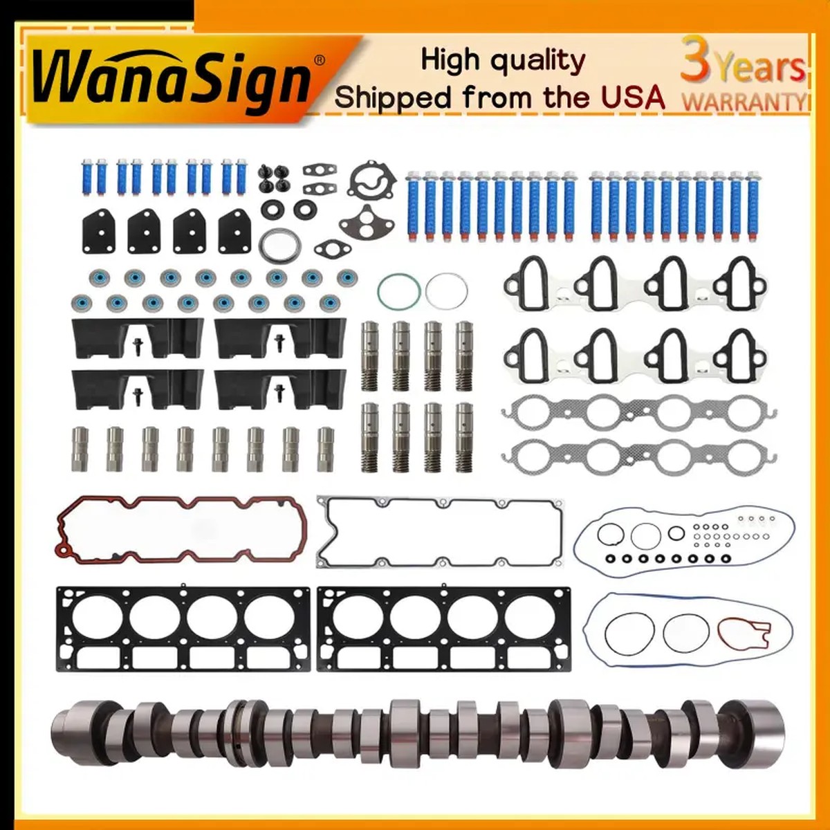 AFM DOD Camshaft Head Gasket Set with LS7 Lifters For Chevy GMC 5.3L 07-13 Gen 4 Engines