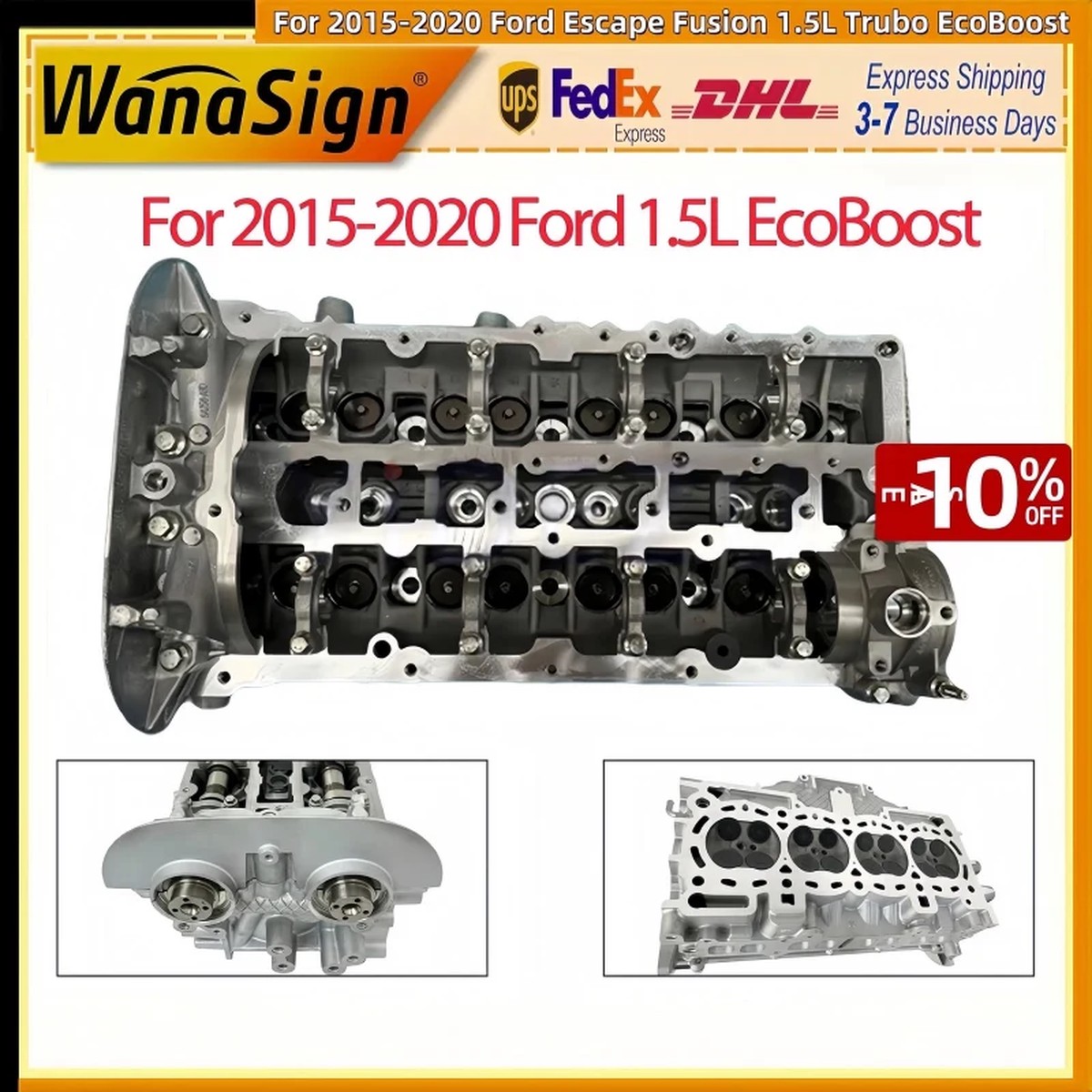 EcoBoost 1.5L Cylinder Head Assembly Fit For 2015-2020 Ford Escape Fusion Trubo