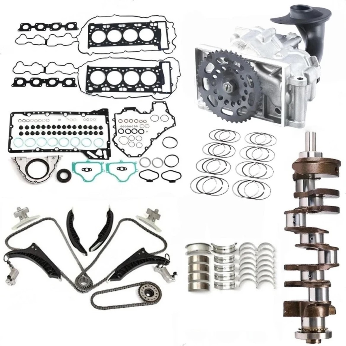 S63B44 4.4T  Engine Overhaul Rebuild Kit W/ Gasket Crankshaft & Oil Pump For BMW