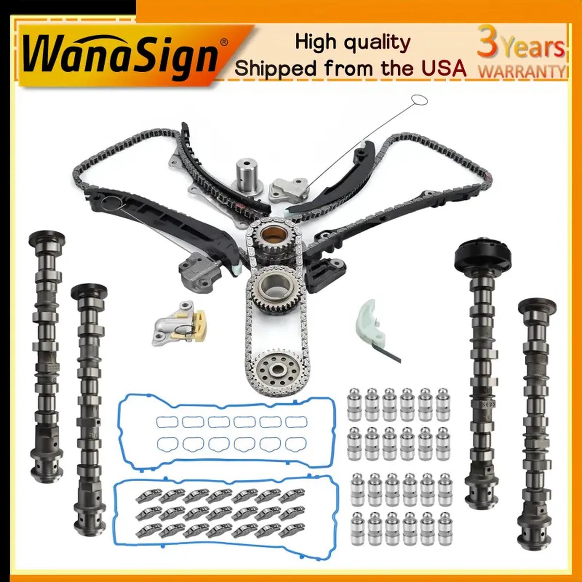Camshafts Kit w/ Timing Chain For Jeep Dodge Ram Chrysler 3.6 V6 Pentastar 11-16