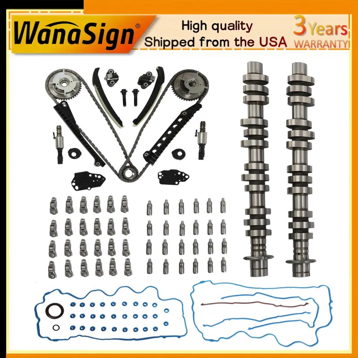 Engine Camshaft Rocker Arms Lifters Kit For Ford F150 Lincoln 4.6L 5.4L 3V 05-10