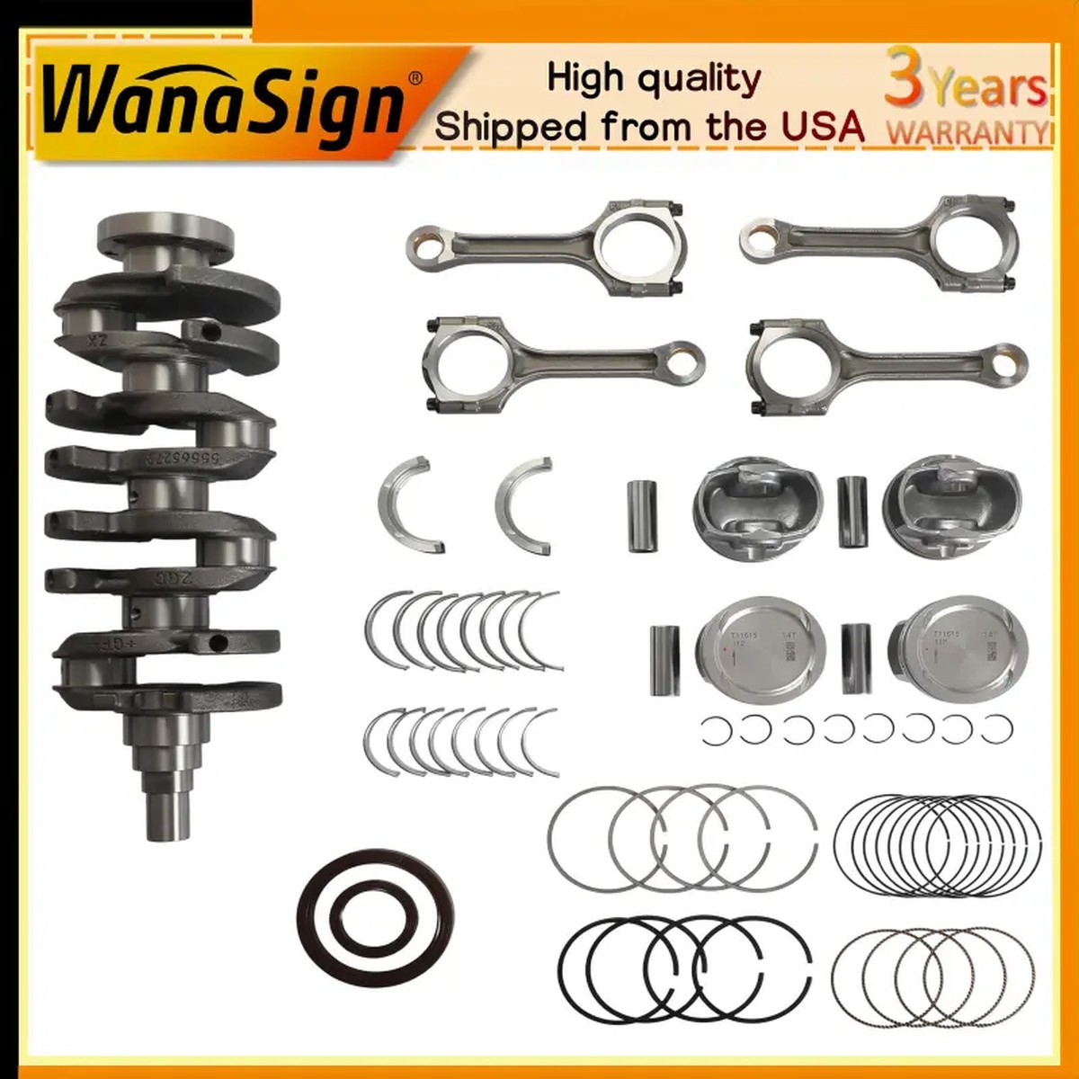 Engine Crankshaft Kit Piston For Chevrolet Cruze Buick Encore GM 1.4L 2011-2021