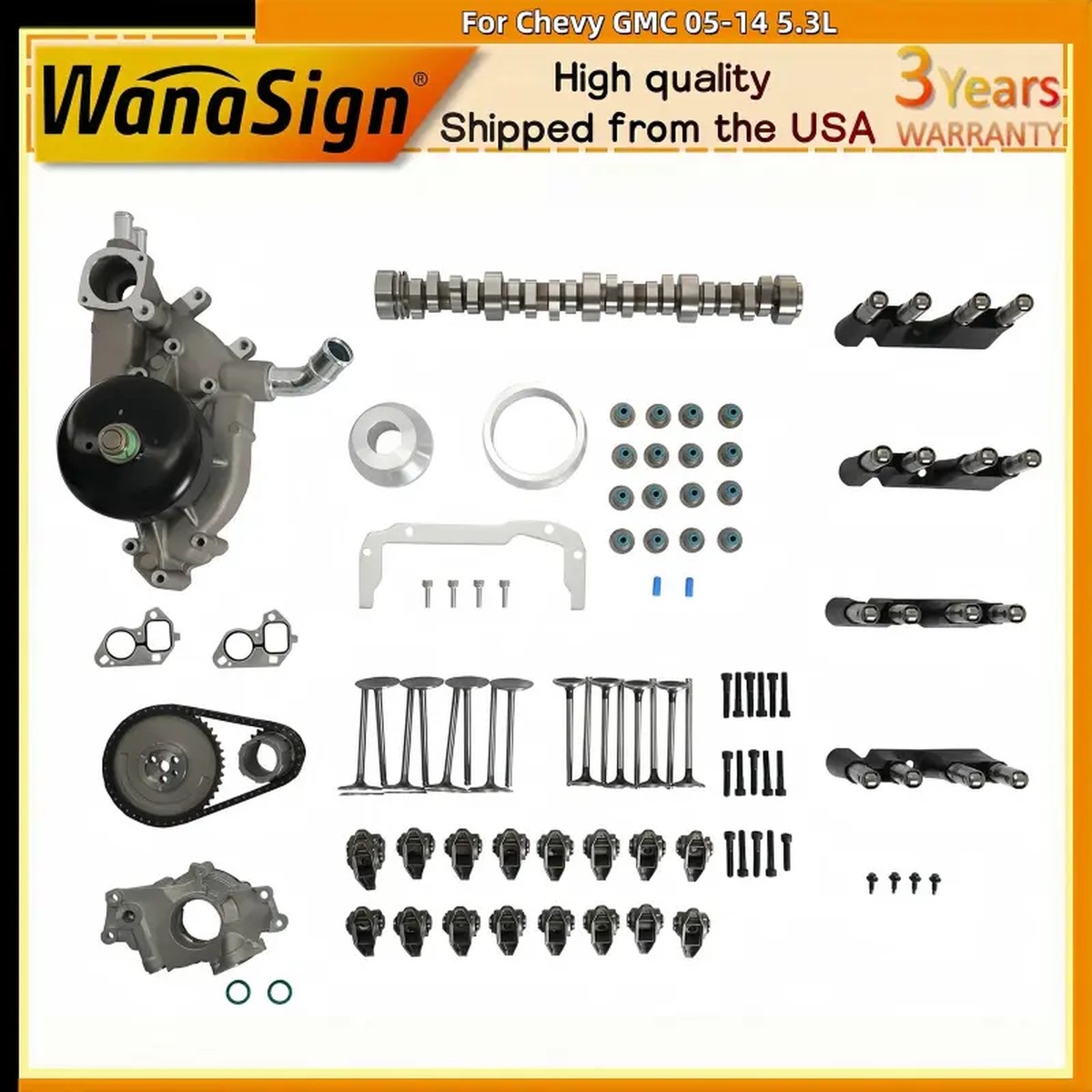 Engine Overhaul Rebuild Kit  Camshaft Lifter Pump Fit For Chevy GMC 02-10 6.0L