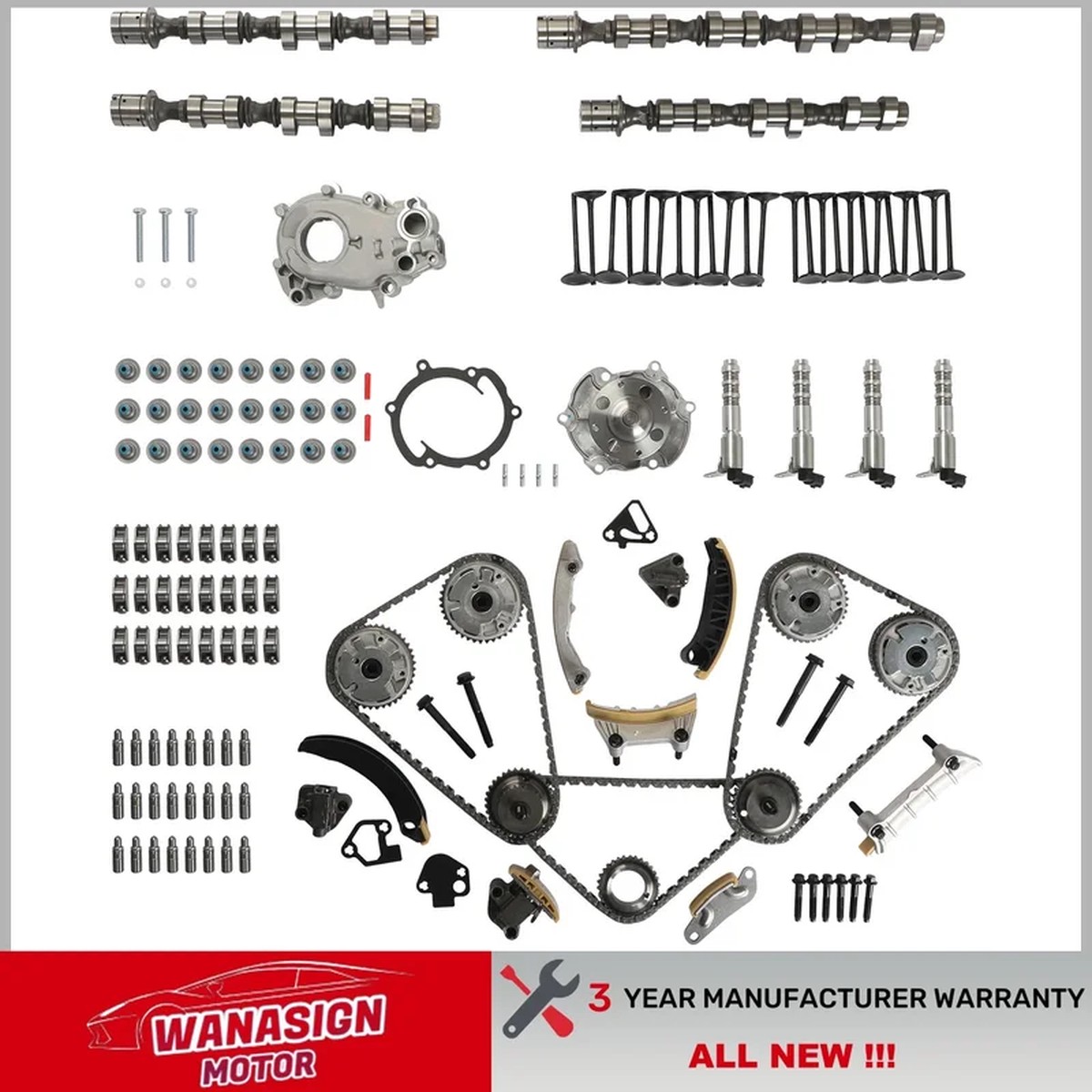 Engine Rebuild Kit  Camshaft Timing Kit For 05-19 Buick Cadillac GMC Chevy 3.0L