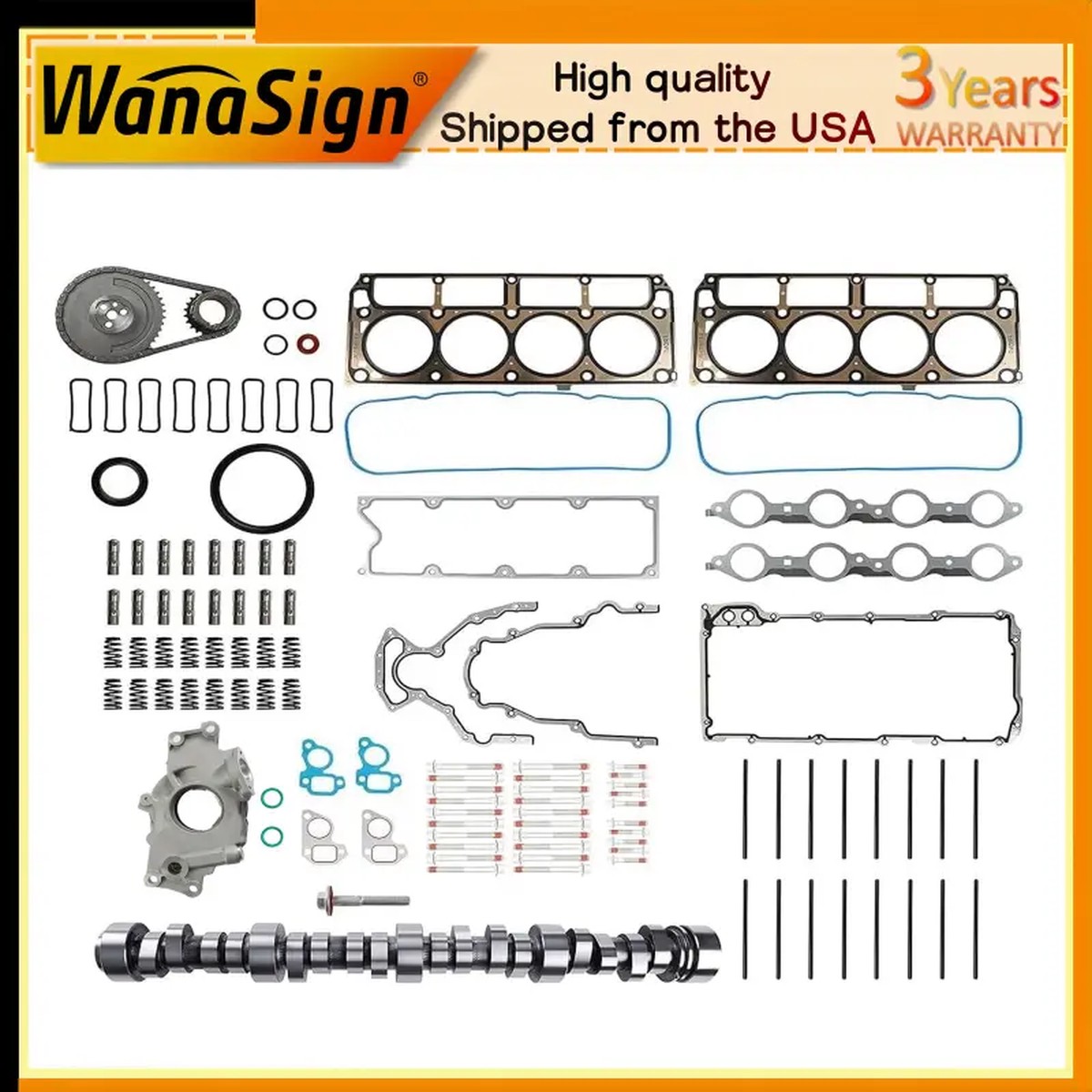 Mechanics Stage 2 Cam Lifters Oil Pump Kit For LS1 4.8 5.3 5.7 6.0 6.2 LS