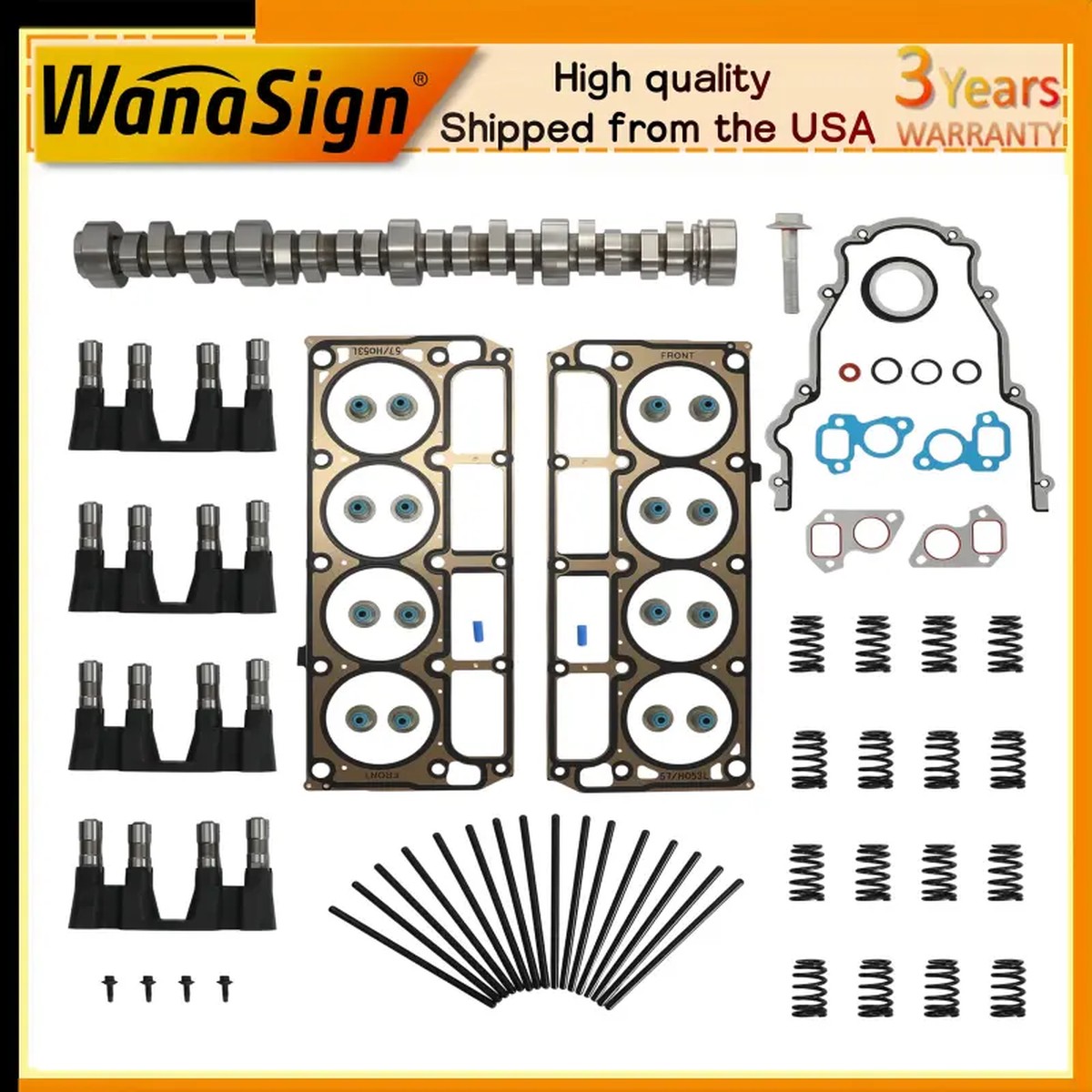 Sloppy Stage 2 Camshaft Kit For GMC Sierra 4.8L 5.3L 5.7L 6.0L 6.2L V8 1999-2013