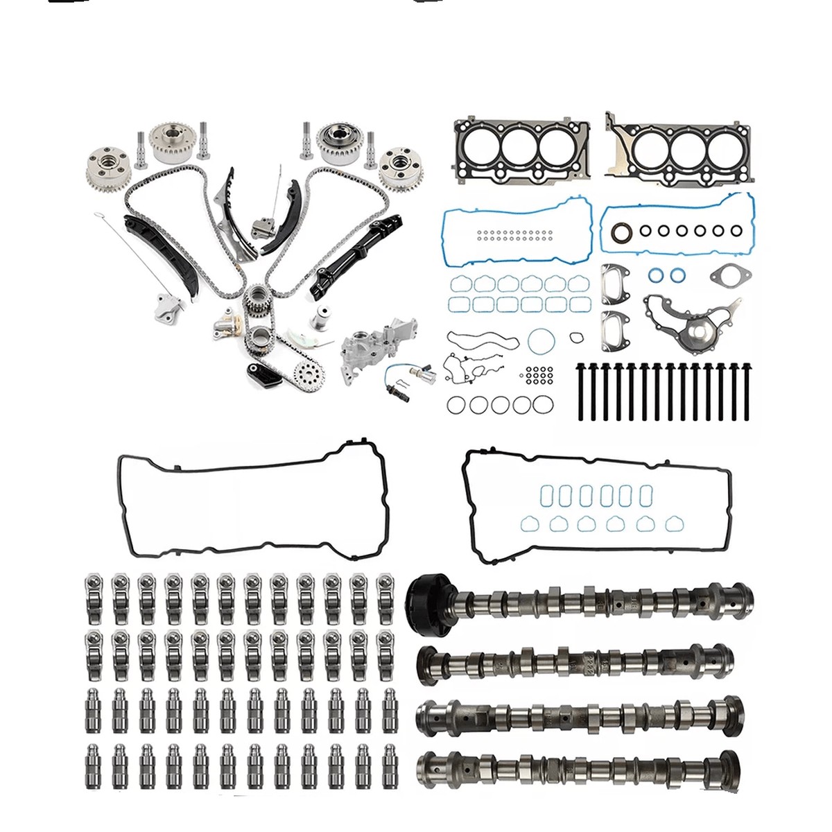 Cam Kit Lifters Kit Timing Gasket Kit For 11-16 Chrysler Dodge Ram 3.6 Pentastar