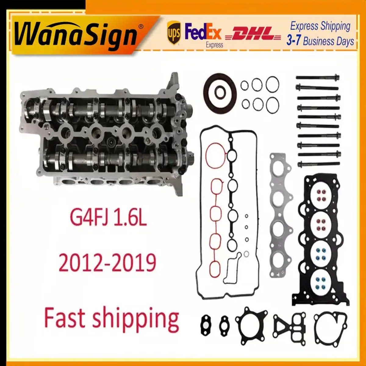 Cylinder Head Assembly Gasket Set For G4FJ 1.6L Hyundai Accent Kia Seltos 2012-2019