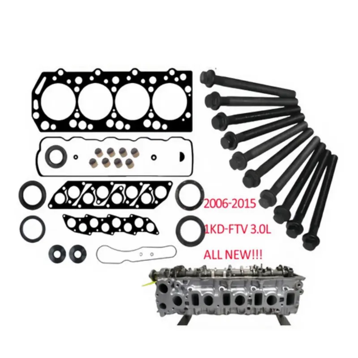 Cylinder Head Bolts Kit For 06-15 Toyota LandCruiser Prado 1KD-FTV 3.0L DOHC 8v