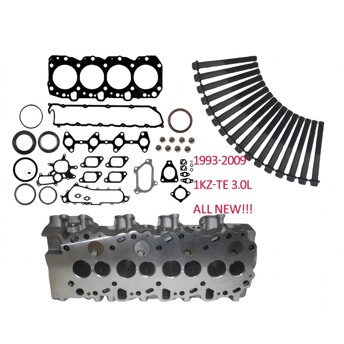 Cylinder Head Bolts Kit For 93-22 Toyota LandCruiser Prado 3.0L 1KZ-TE DOHC 8v