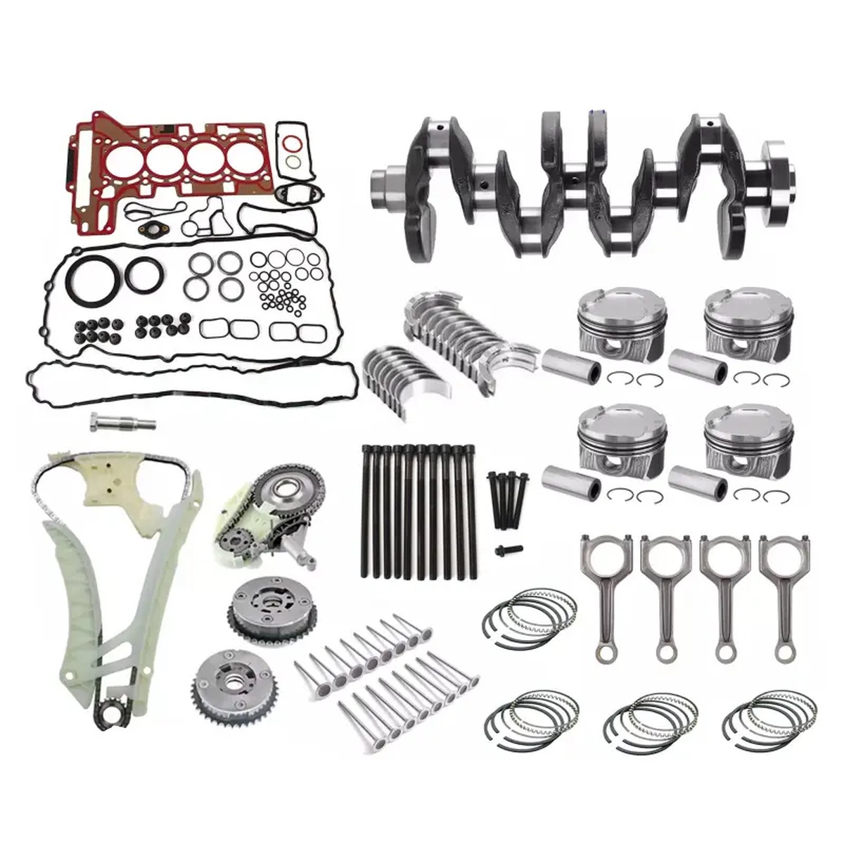 For BMW 320ix N20 2.0L 2010-18 Engine Rebuild Kit Crankshaft Con-Rod Timing Kit