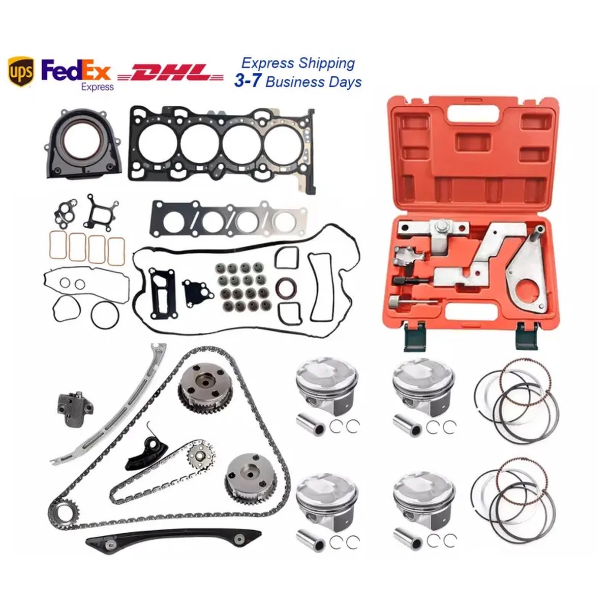 For Land Rover Jaguar 204PT 2.0T 11-19 Engine Rebuild Kit Timing Chain Tool VVT