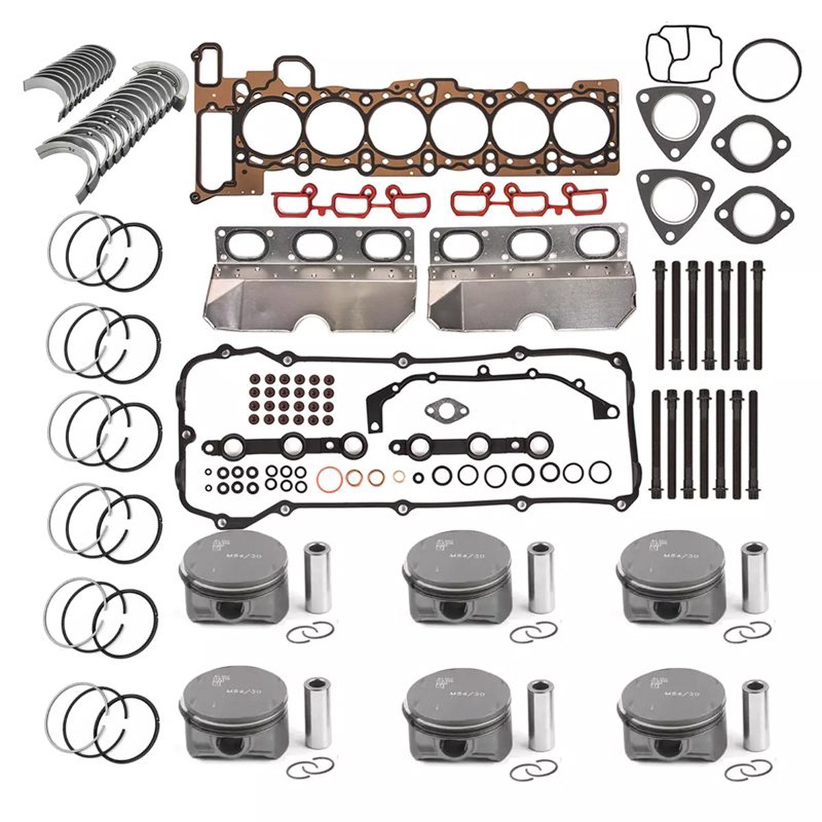 Engine Rebuild Kit bearing For BMW 2000-2006 E36 E39 E46 E53 E60 E83 330i X3 X5 M54 3.0T