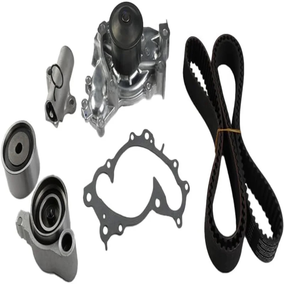 Engine Timing Belt Kit with Water Pump For Toyota Camry Highlander Sienna Solara 3.0L for 1MZFE & 3.3L 3MZFE V6 Engines 2001-2010 TKT-026