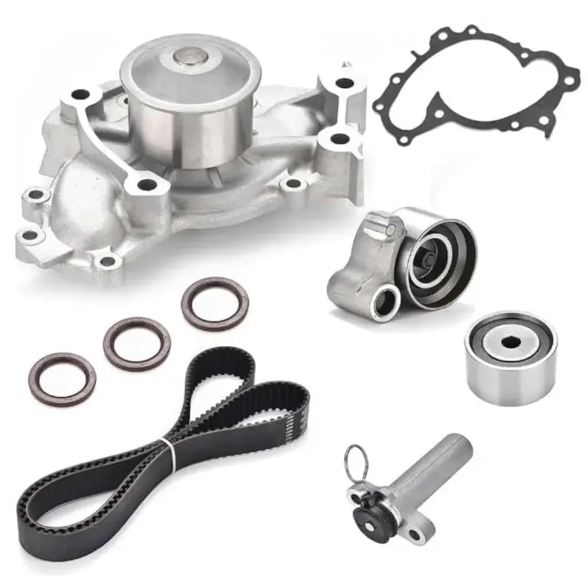 Engine Timing Belt Kit with Water Pump TKT-024 Compatible with 1994-2004 Toyota Camry Avalon Sienna Solara, Lexus ES300 RX300 3.0L V6 1MZFE DOHC