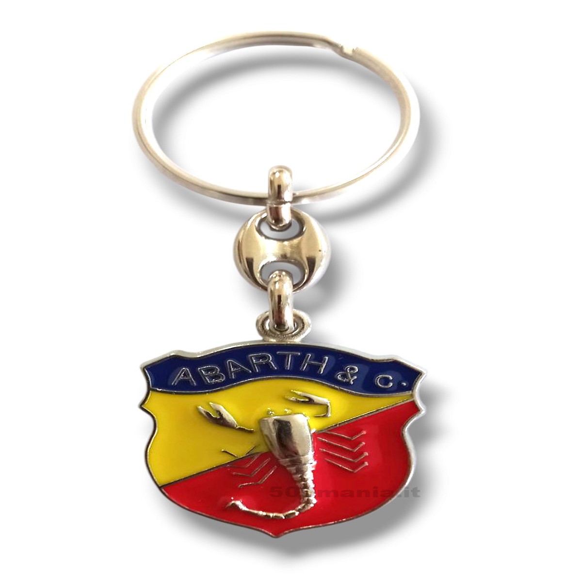 Abarth Keychain with Classic Shield