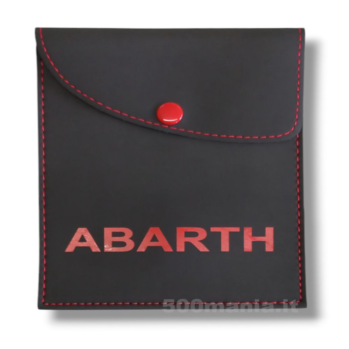 Car Document Holder With Abarth Logo  Black  16 x 12.8 cm