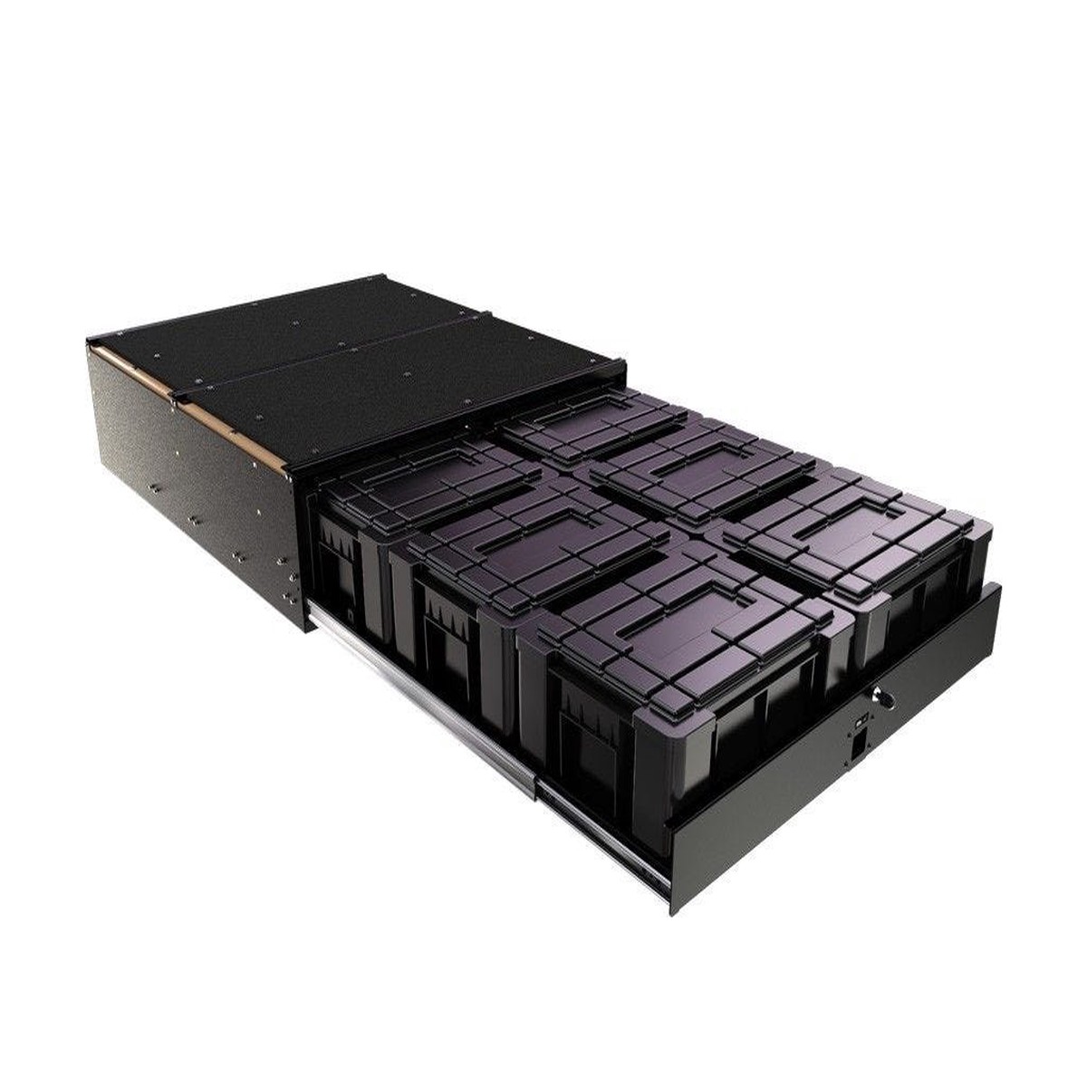 Front Runner 6 Wolf Pack Drawer / Wide Incl. Boxes  Overland Cargo System (G-Wagon Drawer System Compatible Style)