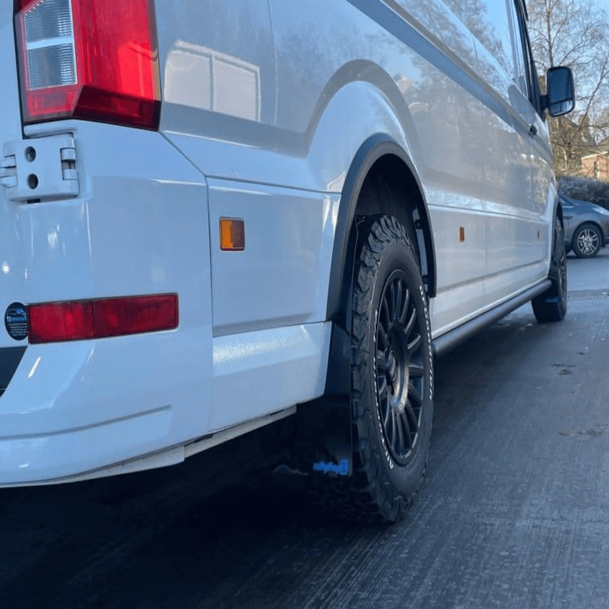 Rallyflapz Mud Flaps Wide Fit- VW Crafter with arch kit
