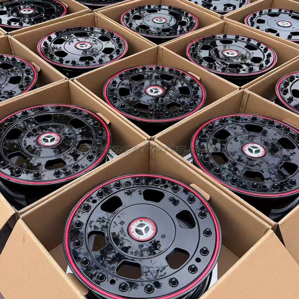 18 Mercedes 66 style 1-pc Forged in Satin Black for G-class