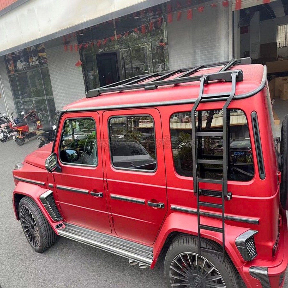 2019-2024 Professional-style Roof Rack & Ladder for G550, G63, and 44 Squared W463A