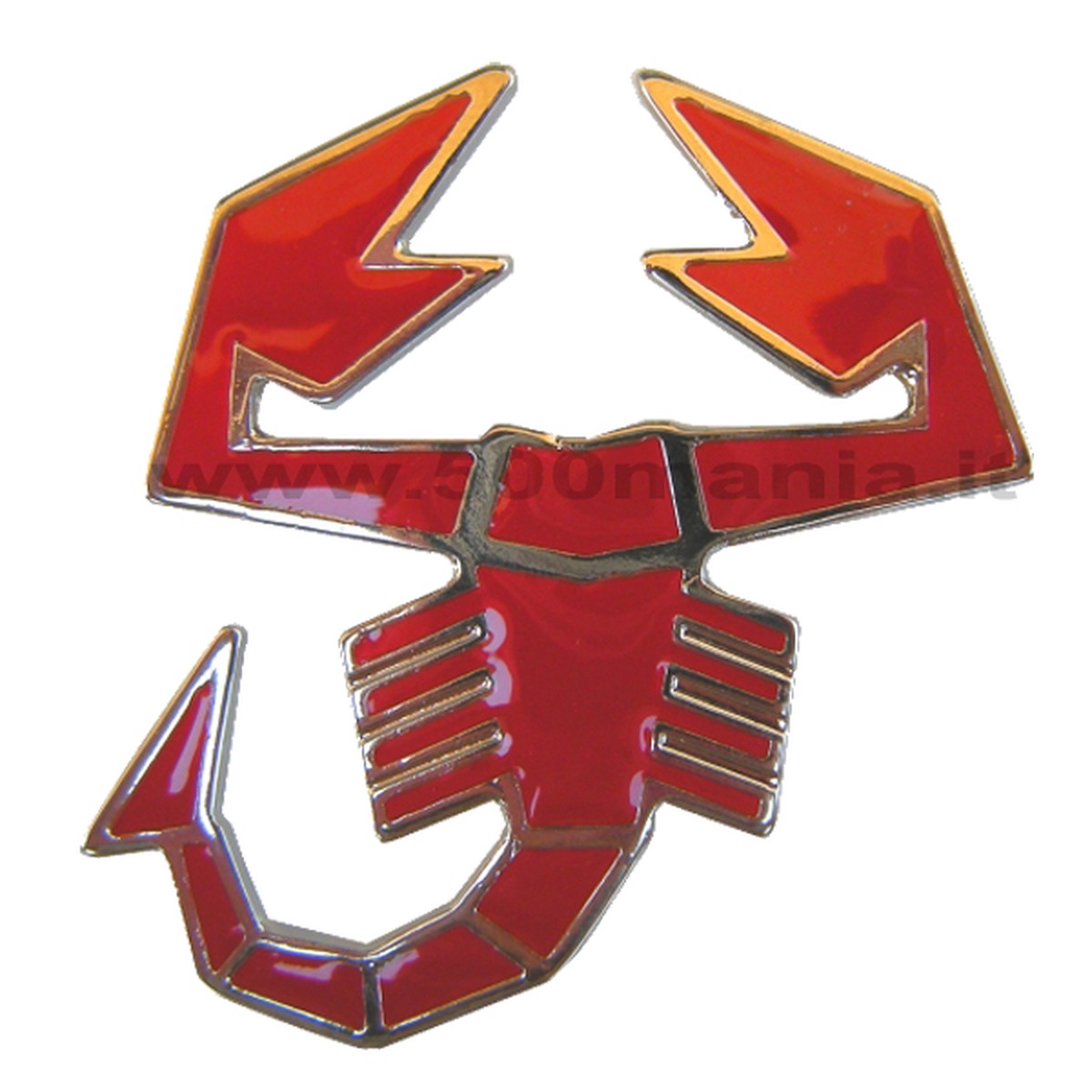 Abarth Scorpion Badge in Red Enameled Metal