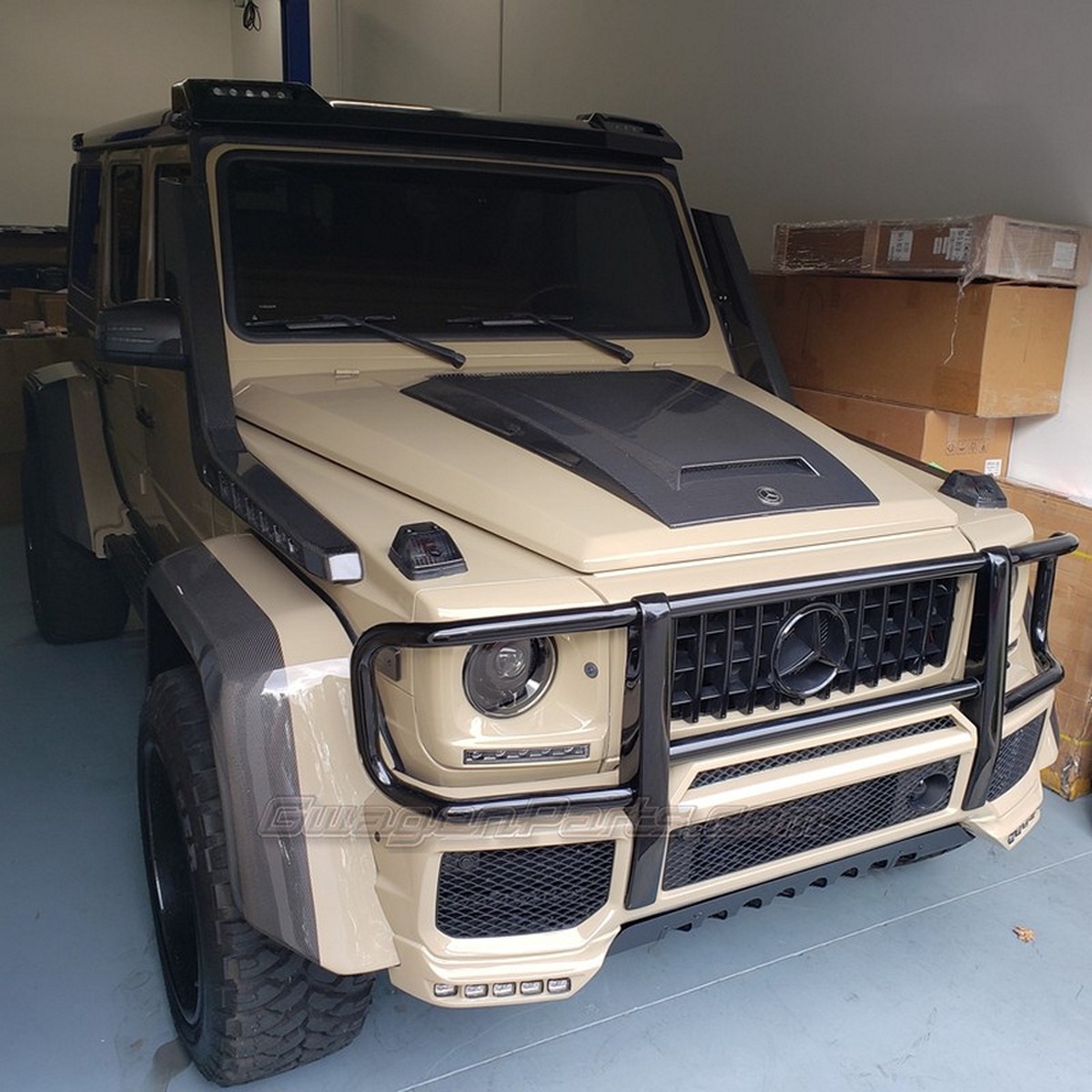 B-style Carbon Fiber Hood Attachment for 2002-2018 W463