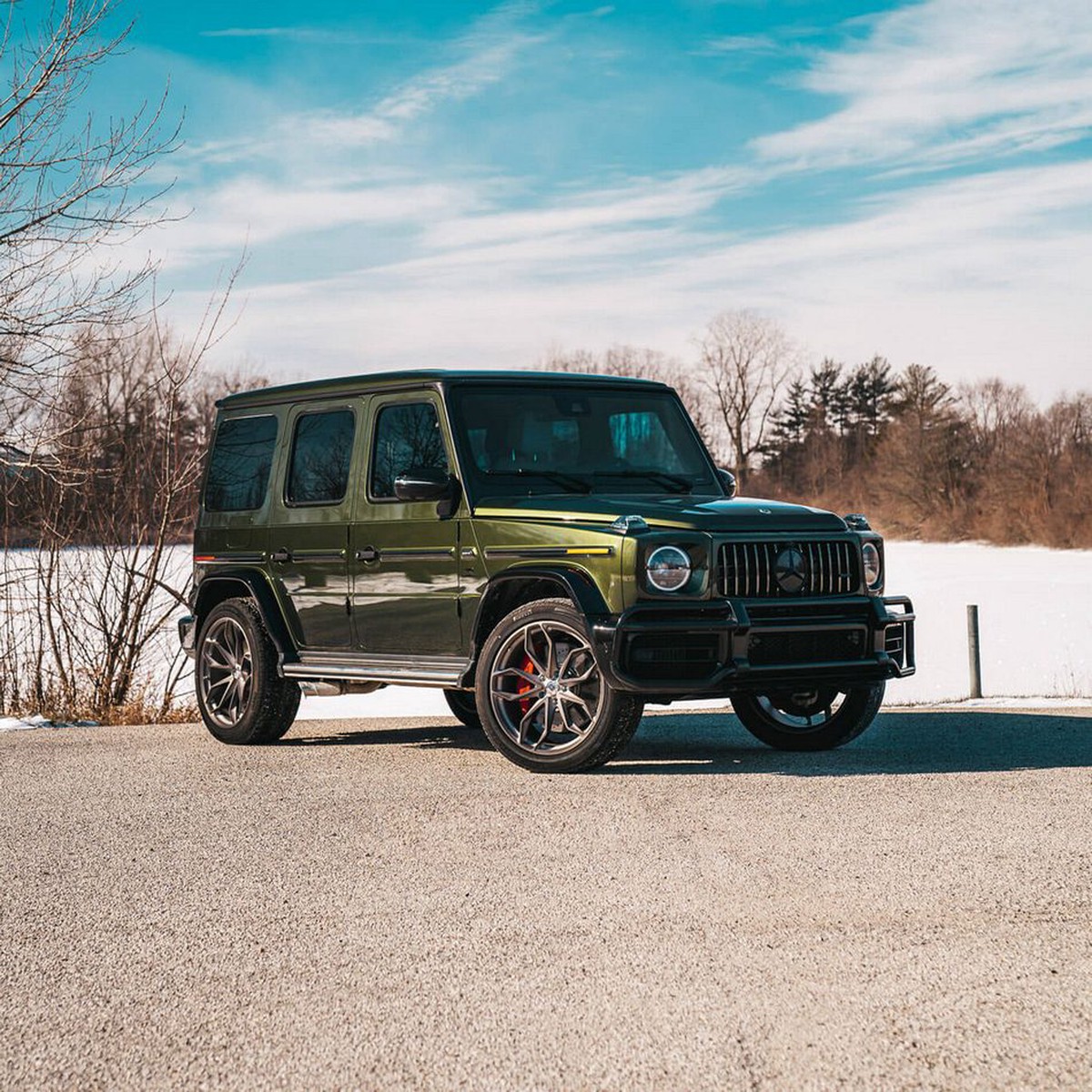 HRE P201 24-Inch Frozen Dark Clear Wheels for Mercedes-Benz G63 AMG