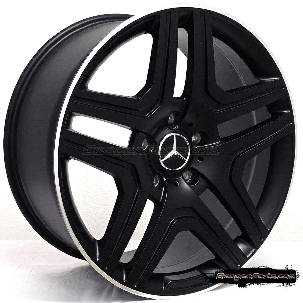 Mercedes AMG-style 2010 ET45 Wheels  Satin Black with Machined Lip