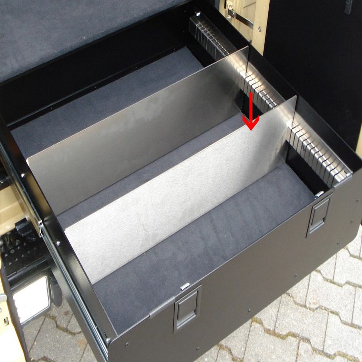 Mercedes G-class Drawer Divider  Compatible with Slot Rail System for 20022018 W463