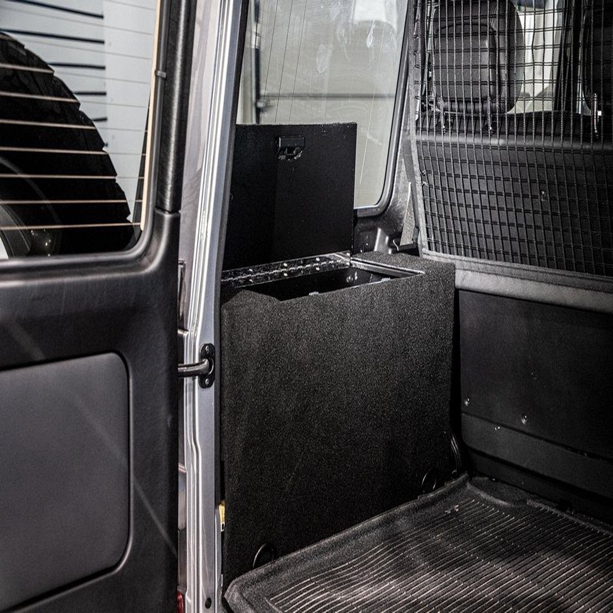 Mercedes G-class Wheelhouse Storage Box  Right Side with Black Carpet for 20022018 W463