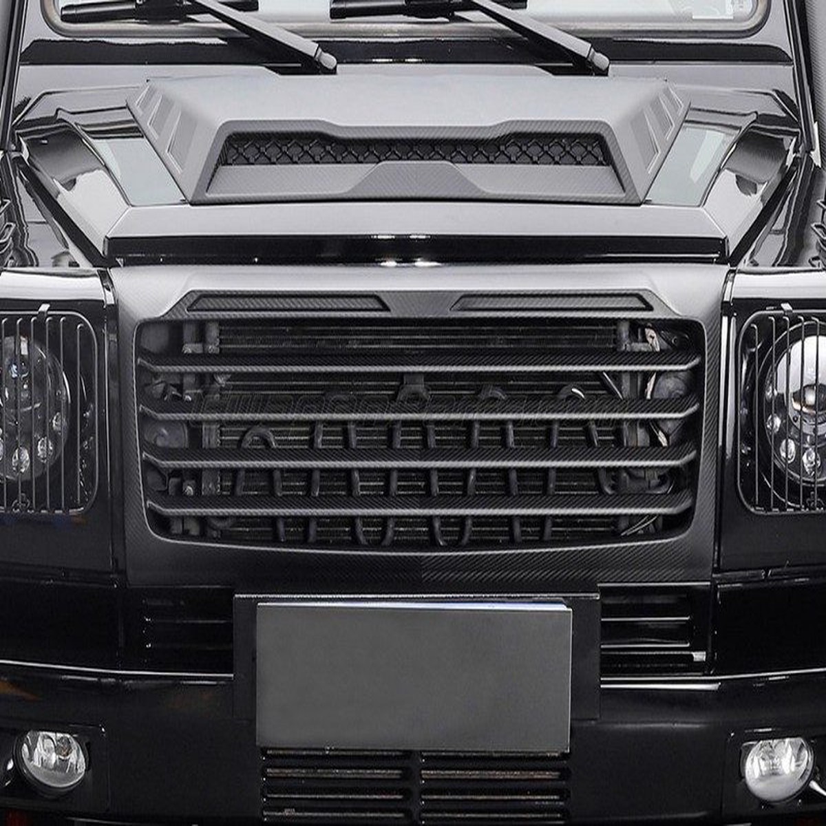 Off-road Conversion Carbon Fiber Front Grille w/ Air Intakes for 20022018 Mercedes W463