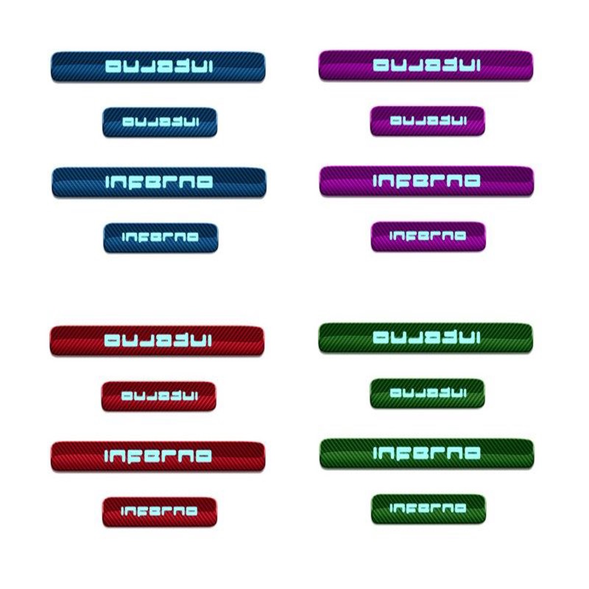 TopCar Door Sills with Backlight, 4 pcs, Colored Carbon Twill 44 for G-Class W465 Inferno Light Pack 2025
