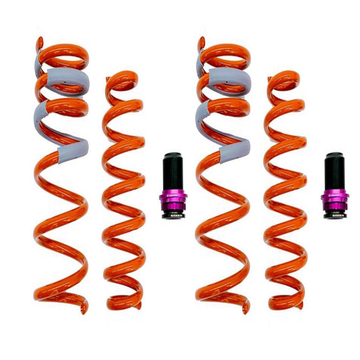 LeTech Lift Springs, 40mm Lift, Red Powder-Coated  4 pcs for Mercedes G-Wagon W463A (2019-2024)
