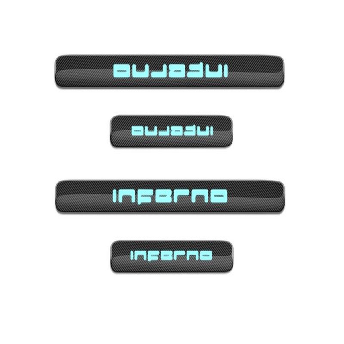 TopCar Door sills with backlight, 4 pcs Carbon (Twill 22 / 44) for G-Class W465 Inferno Light Pack 2025
