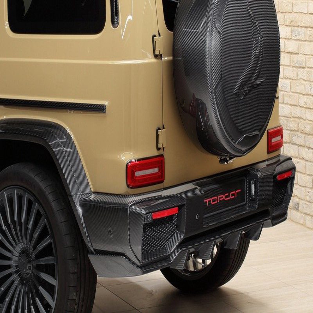 TopCar Carbon Fiber Spare Wheel Cover Rim for 2019-2024 W463A