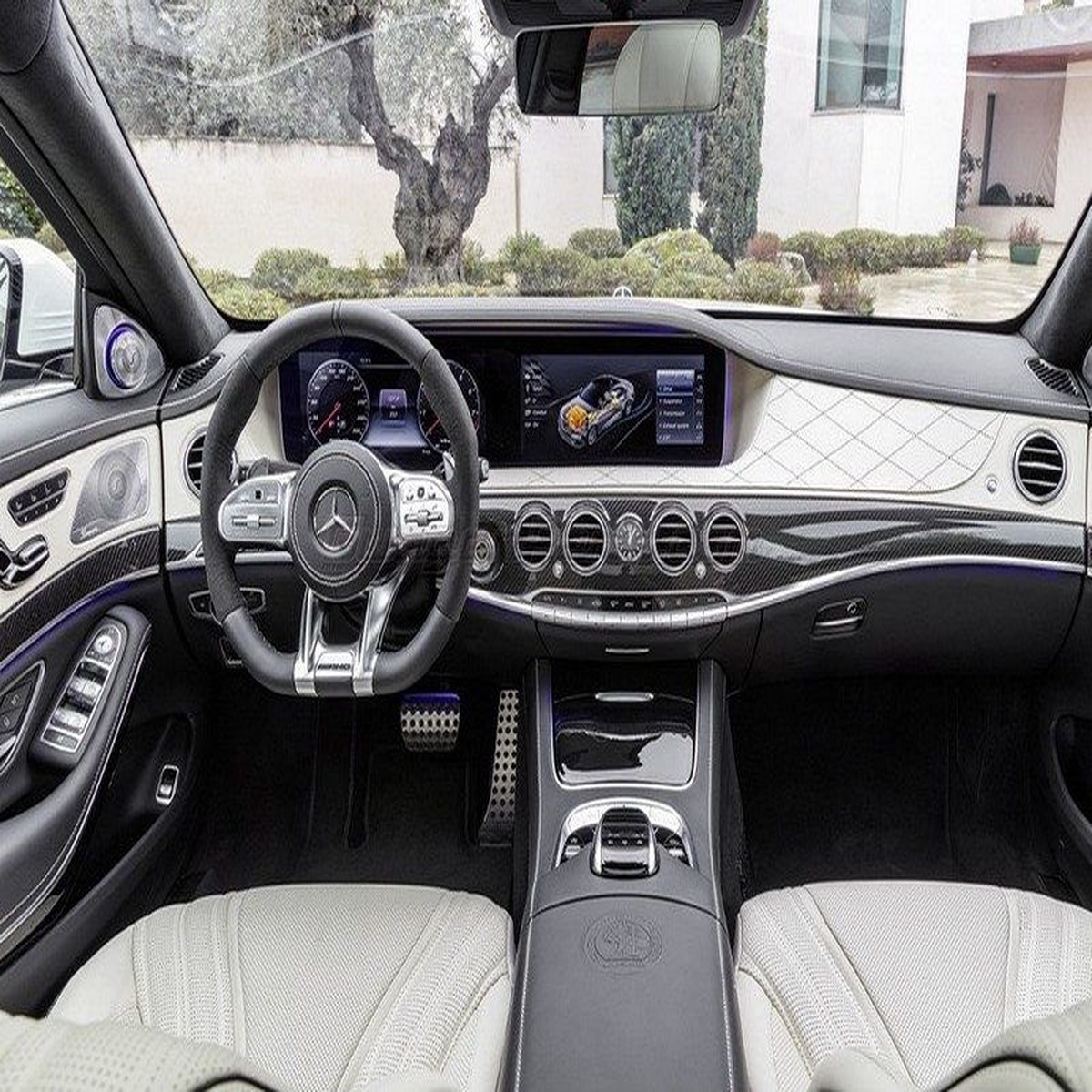 AMG Black Leather Alcantara Steering Wheel