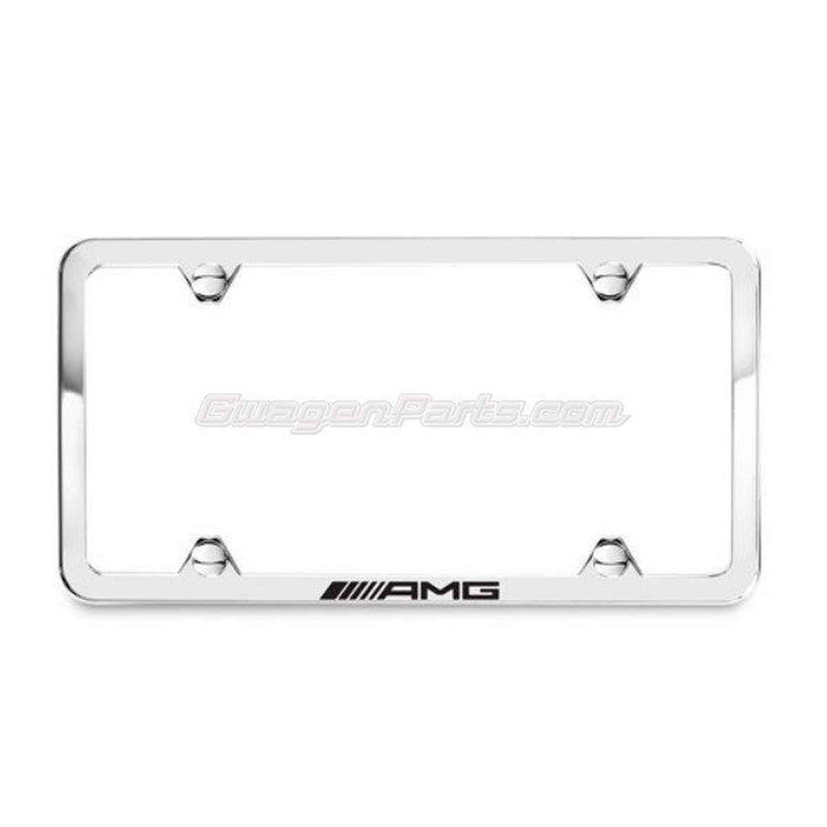 AMG Laser Etched Polished 304 Stainless Steel Slimline License Plate