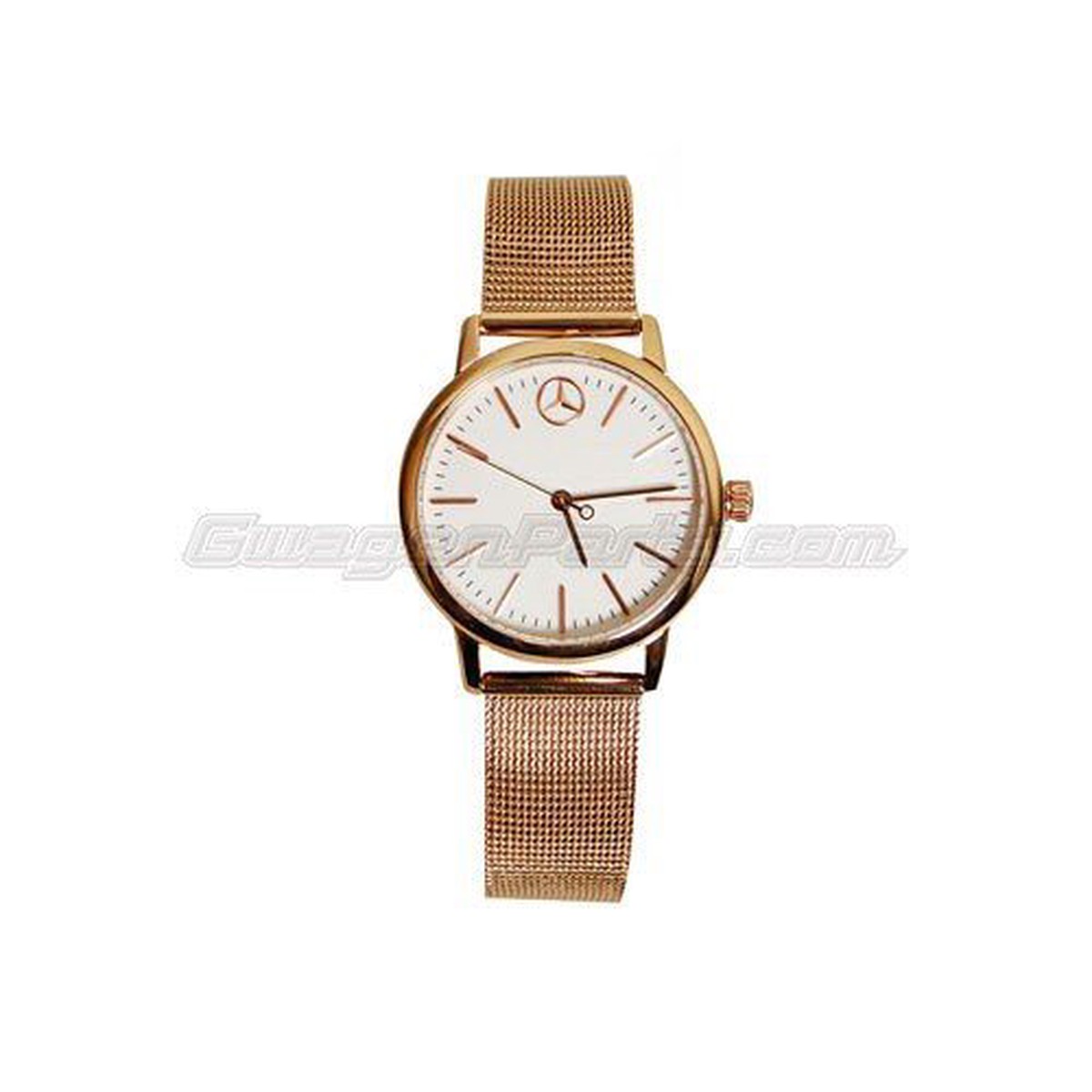 Womens Rose Gold Mesh Band Watch