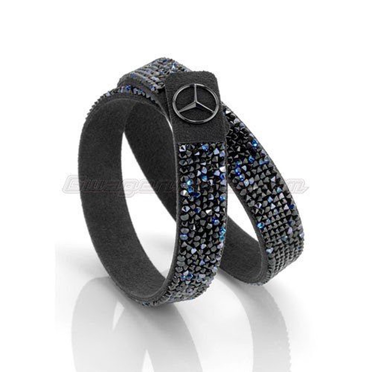Womens Swarovski Microfiber Bracelet  Black Edition