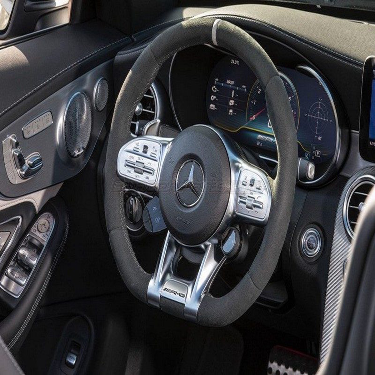 AMG Black Alcantara Steering Wheel/Switch Panels