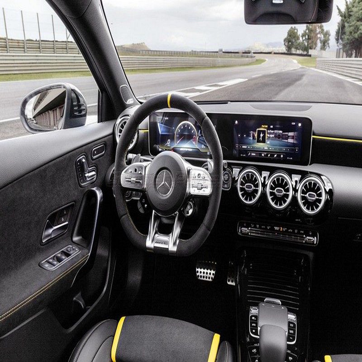 AMG Black Alcantara Steering Wheel with Switch Panels