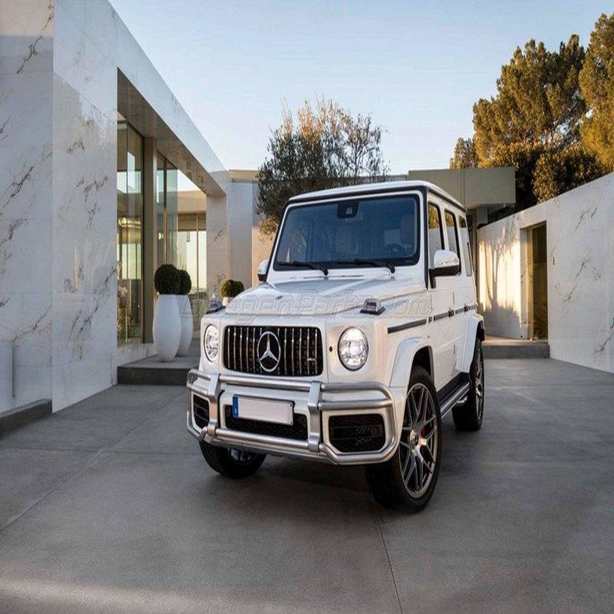 AMG G63 Silver Brush Guard Bull Bar for G-Class 2019-2024 W463A