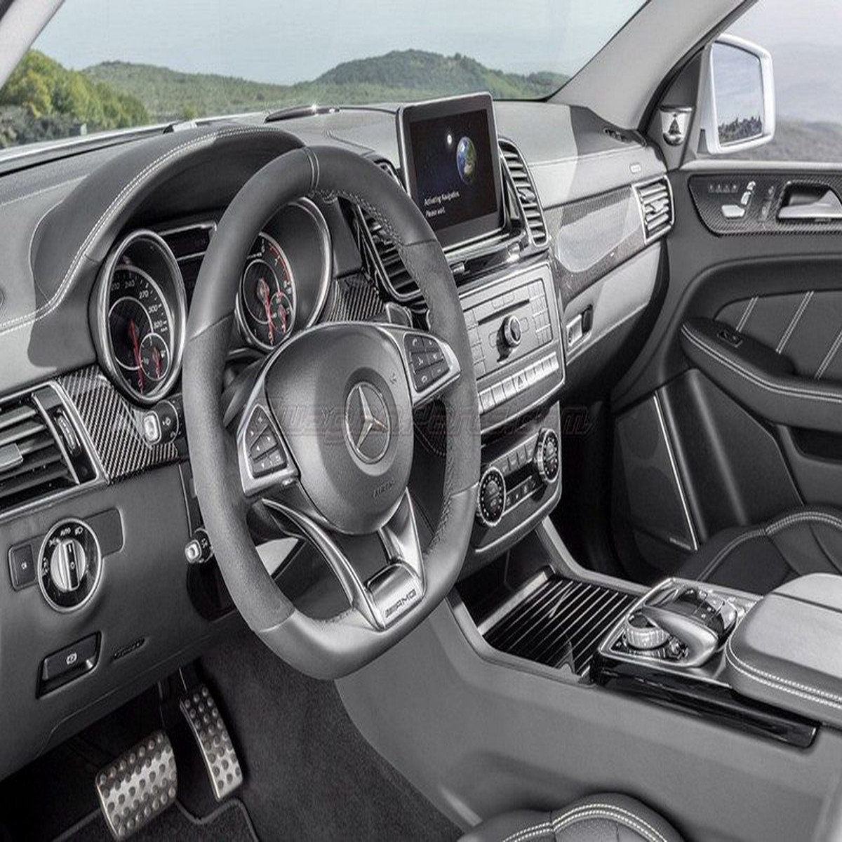 AMG Performance Black Alcantara/Leather Steering Wheel