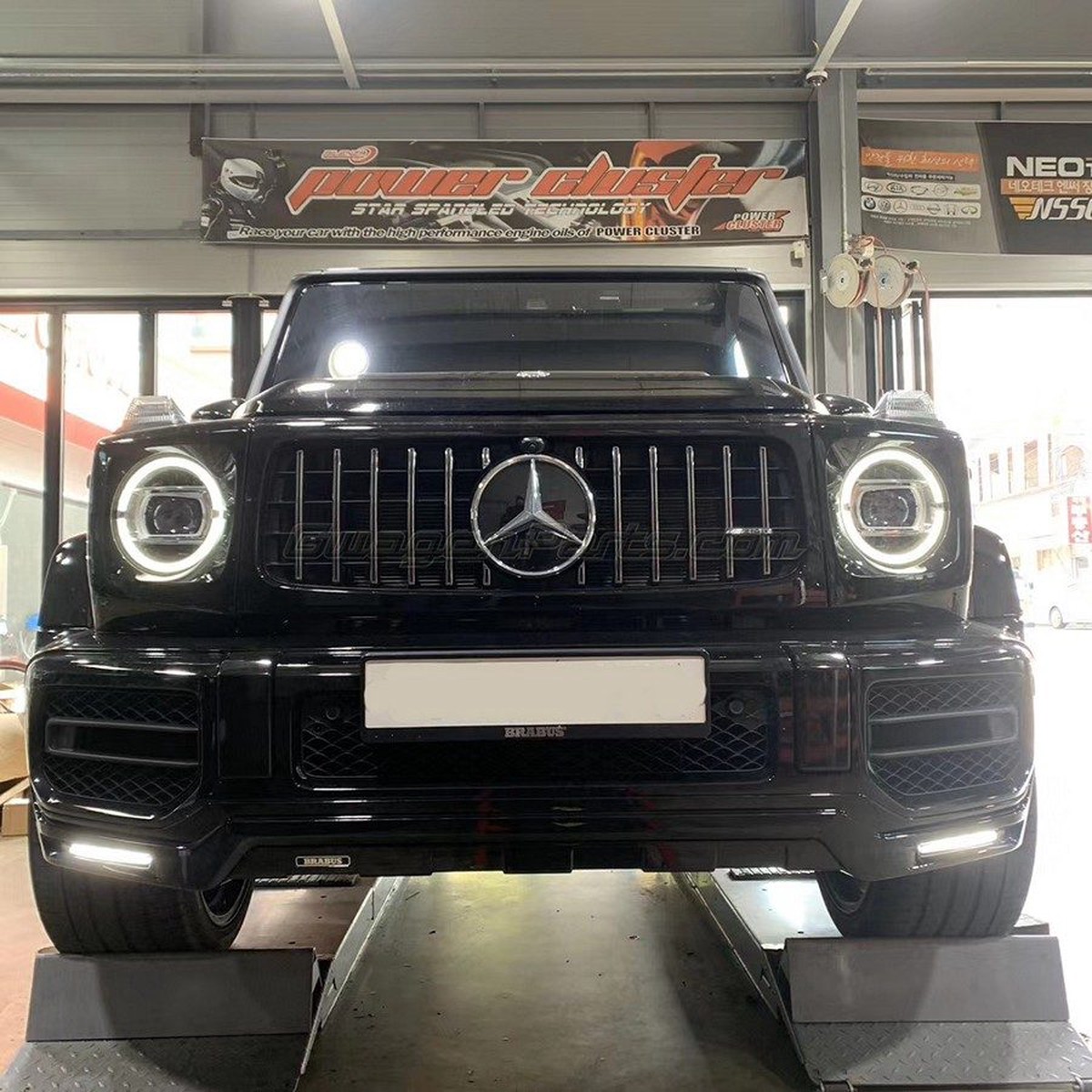 B-style Front Lip with LEDs for 2019-on G63 W463A