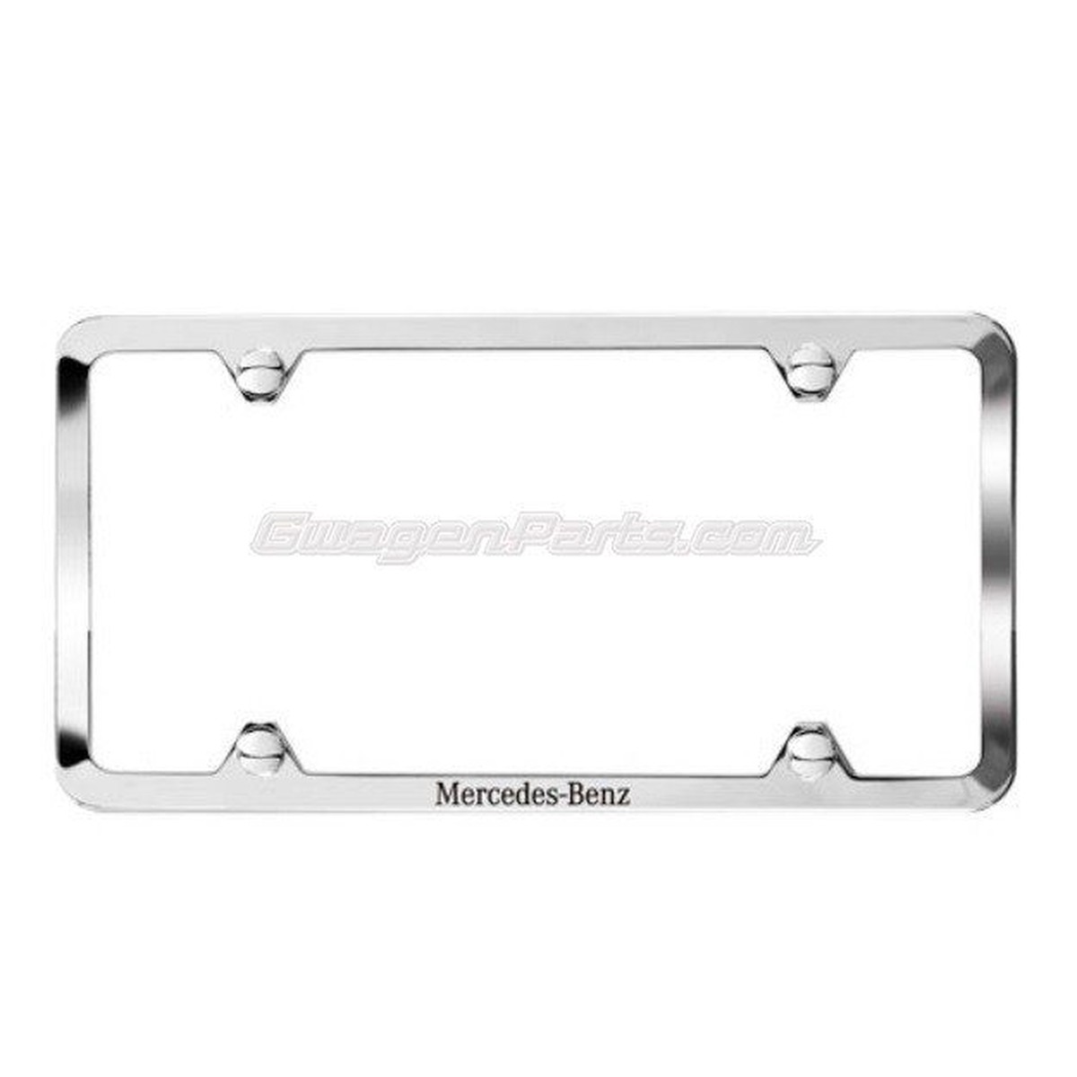 Laser Etched Polished 304 Stainless Steel Slimline License Plate