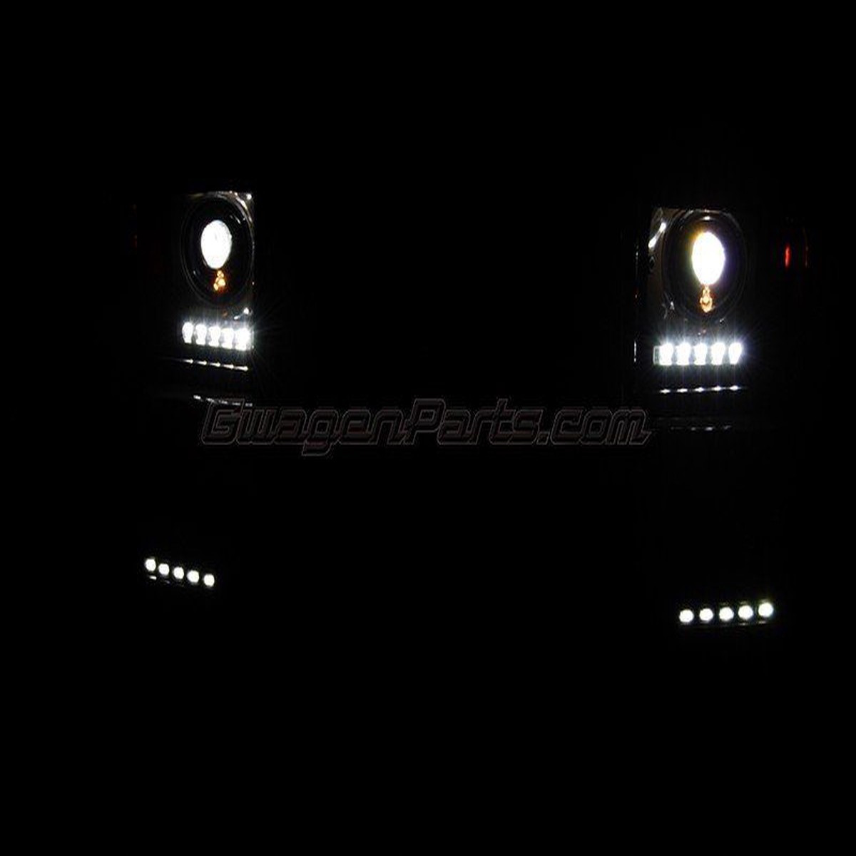 B-style Black Headlights & HID Conversion Kit for 2002-2007 Mercedes G-class W463