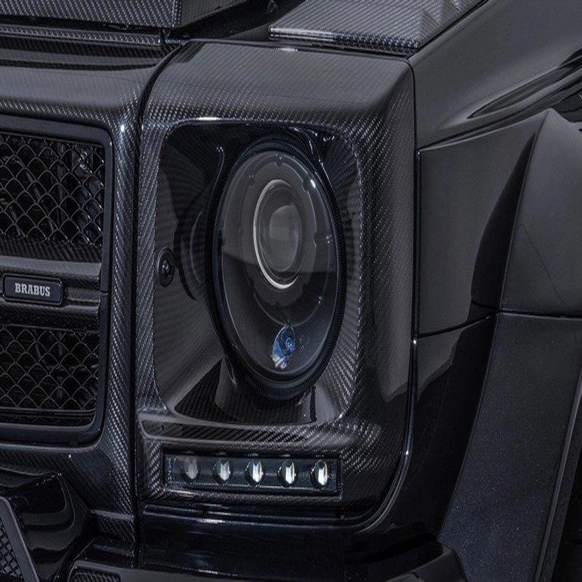 B-style Carbon Headlight Surrounds for 2002-2018 W463